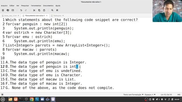 Which statements about the following code snippet are correct? (Choose all that apply.) смотреть онлайн