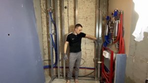 Фальш стена из гипсокартона в ванной, Школа Мастера