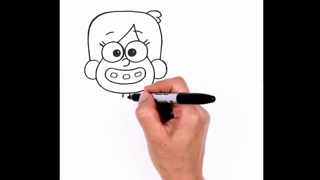 как пошагово нарисовать девочку Мейбл, из мультфильма гравитифолз смотреть онлайн