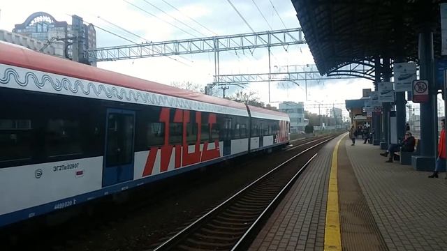 ЭШ2-005 Аэроэкспресс и ЭГ2ТВ-029 Иволга 2.0 ЦППК Перекраска МЦД На станции Кунцевская смотреть онлайн