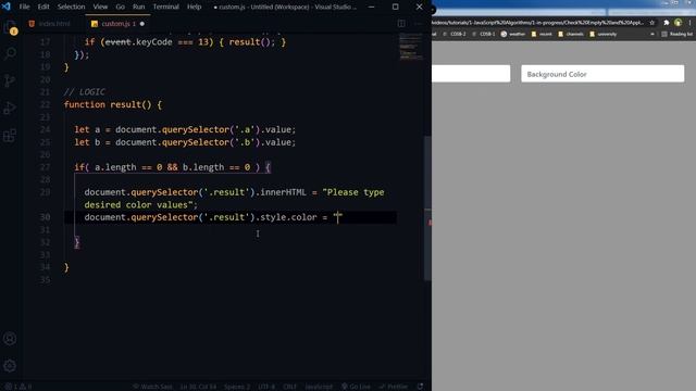 Validate (Check) Form Values & Apply Styles via JavaScript | Learn JavaScript