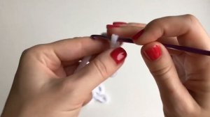 МК. Цветочек крючком из плюшевой пряжи