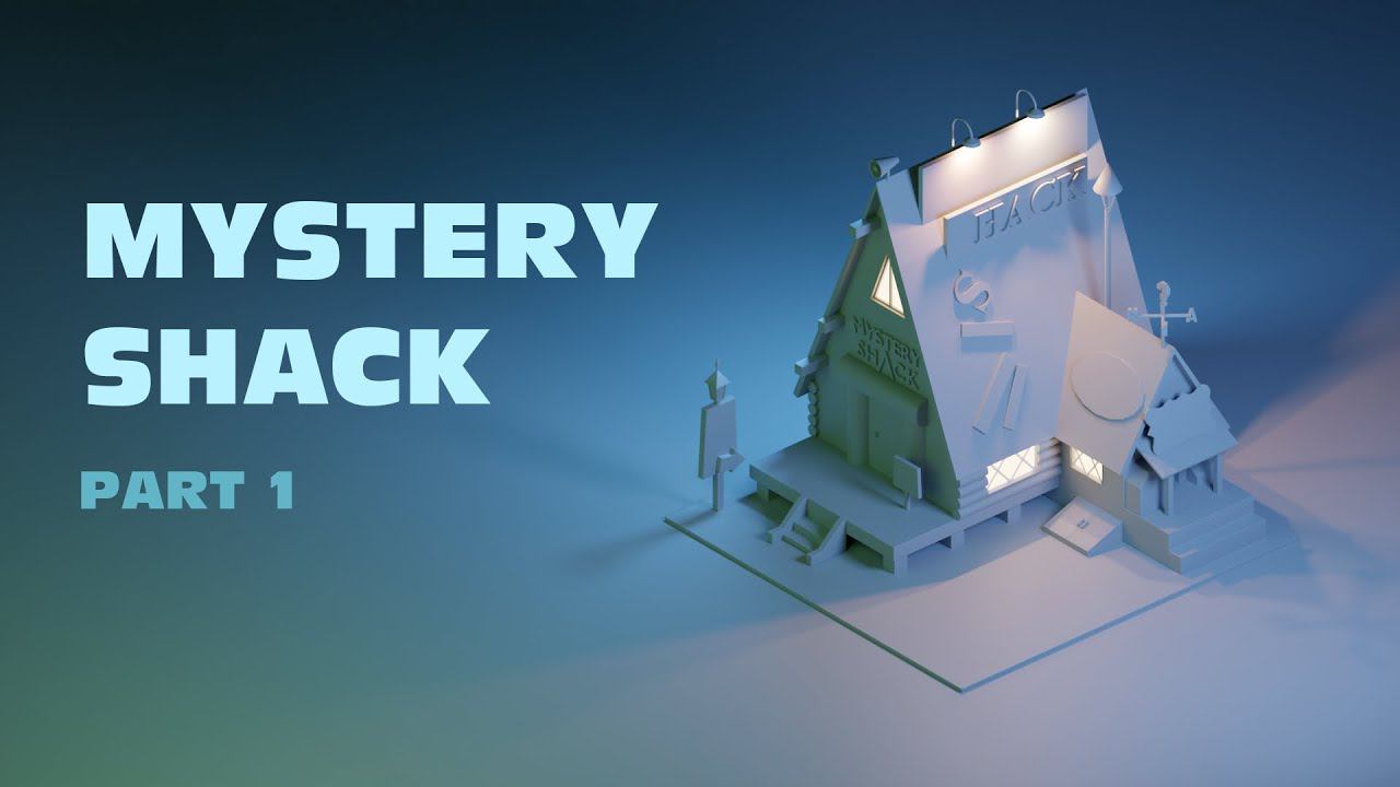 Mystery Shack in Blender3D. Part 1