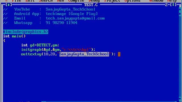 Graphics in C | How to Remove Linker Error and Execute Graphics Code in Turbo C | by Sanjay Gupta смотреть онлайн