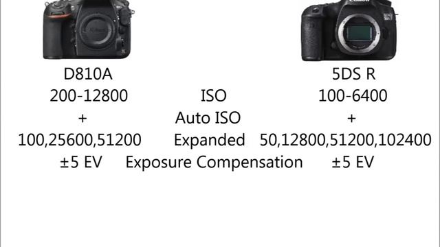 Canon 5DS R vs Nikon D810A смотреть онлайн