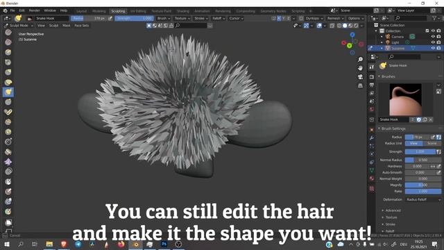 Create fast hair in Blender in 60 seconds! - No particle systems! смотреть онлайн