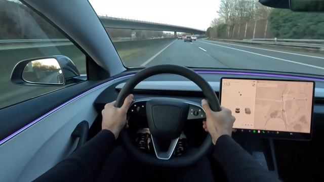 NEW 2024 TESLA Model 3 Highland Facelift AUTOBAHN Drive! POV Interior Ambient Review