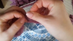 МК коврика для ванны из ализе пуффи. Часть 1