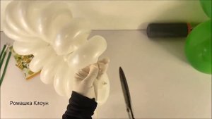 РОМАШКА ИЗ ШАРОВ как сделать ЦВЕТЫ ИЗ ШАРОВ Balloon Flower Bouquet TUTORIAL Flores con globos