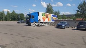 005.На SCANIA по Скандинавии в Выборгскую ЛЕНТУ Сложный подъезд к воротам. Самый дор