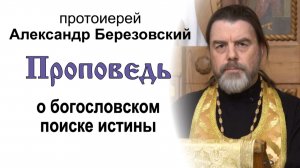 Проповедь о богословском поиске истины (2022.11.25). Протоиерей Александр Березовский