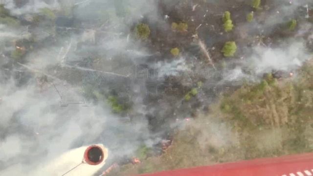 Тушение пожара в Рязанской области с вертолета МИ-26.mp4 смотреть онлайн