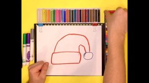 Урок рисования для детей. Рисуем шапку Деда Мороза или Санта Клауса!