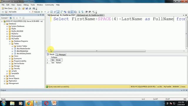 string functions in SQL server