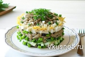 Салат Нежность с курицей - отлично на праздник!