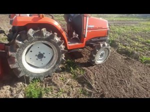 Вспашка фрезы с автогоризонтом Kubota X24