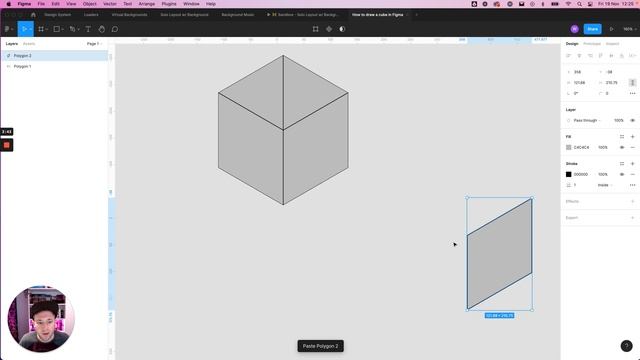 How to make a 3D cube in Figma смотреть онлайн