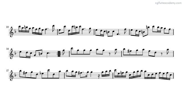 George Frideric Handel – Allegro ♩= 80 (Moderately Slow) Flute & Piano midi with metronome смотреть онлайн