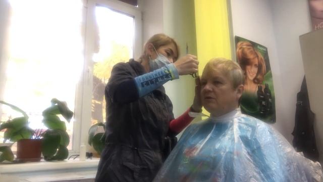 #женскаястрижка#прическа# Женская короткая стрижка для редких волос