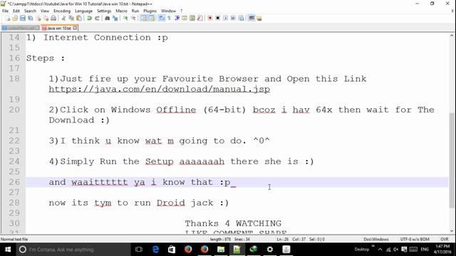 Installing Java on Windows 10 смотреть онлайн
