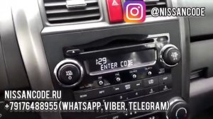 Код магнитолы HONDA CRV // HONDA CR-V RADIO CODE