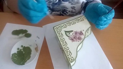 Студия "Декорирование поверхностей". Применение трафаретов в декупаже. Часть 2