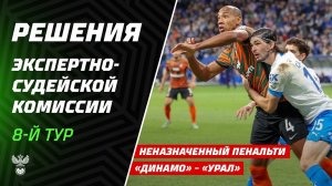 Решения ЭСК по эпизодам РПЛ, Кубка России и Первой лиги