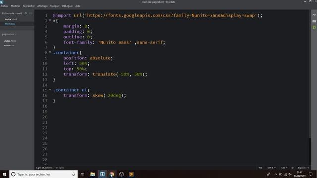 Skewed Page Pagination in HTML and CSS