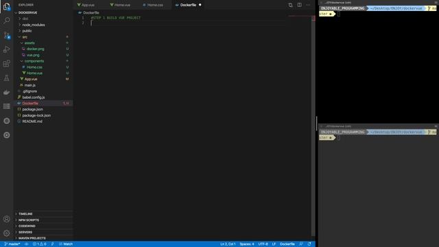 Learning - How to use Vue with Docker - NodeJs & Nginx