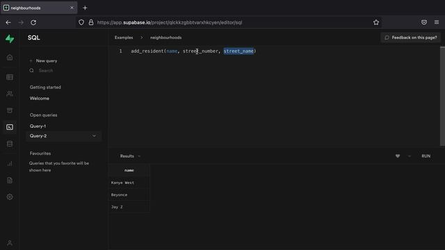 Create PostgreSQL Functions with Supabase