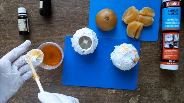Мыловарение. Формы из герметика силиконового МАНДАРИНКИ с кожурой и без. Мыло Мандаринка. смотреть онлайн
