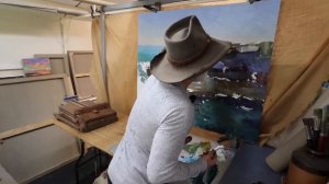 Aerial and Atmospheric Perspective - Sphinx Rock - Sorrento Back Beach /Coastal Oil Painting!