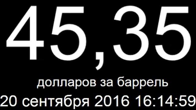 Курс доллара, евро, цена нефти сегодня, 20 сентября 2016 онлайн смотреть онлайн