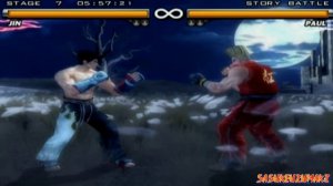 Tekken 5 - Story Battle - Jin Kazama Playthrough (Commentary)