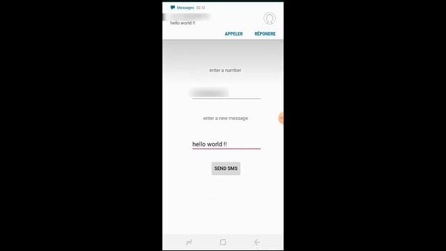 Send sms from your own android Application using android studio #java смотреть онлайн