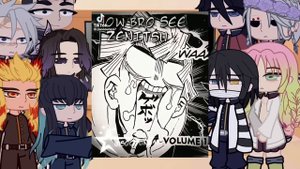 Hashiras react to the Kamaboko Squad || Gacha club || Zenitsu Inosuke and Tanjiro