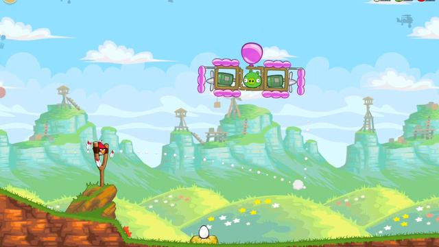 Angry birds 3.3.5 | Egg Defender Level 4 with no balloon pop смотреть онлайн