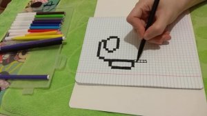 КАК НАРИСОВАТЬ ПЕРСОНАЖА AMONG US по клеточкам