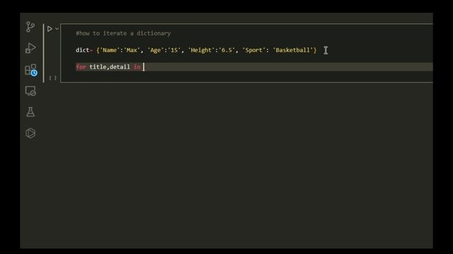 Dictionary iteration in Python