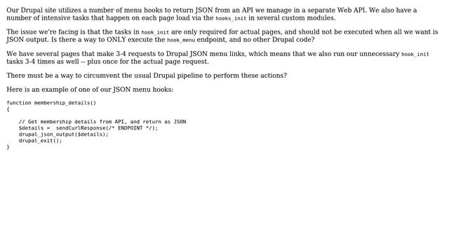 Drupal: JSON Menu Link Without Invoking Init Hooks? смотреть онлайн