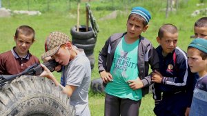 Лагерь для школьников в с. Алмак Казбековский район