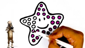 Bolalar uchun Dengiz Yulduzi rasm chizish/Drawing Starfish for children/Рисование Морская звезда