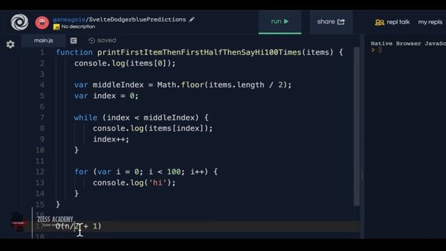 The Big O Notation | JavaScript & Interview Preparation | ZEESS Academy ®