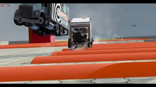 BİG TRUCKS Vs 100+ Long Speed bumps #5 BeamNG Drive смотреть онлайн