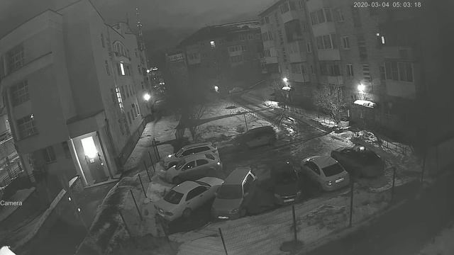 Qtech QVC-IPC-202VAE (2.8) | Ночной тест на улице черно-белая картинка смотреть онлайн