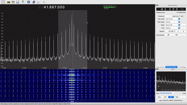 PWM-based AM radio beacon FFT/waterfall plot (RP2040) смотреть онлайн