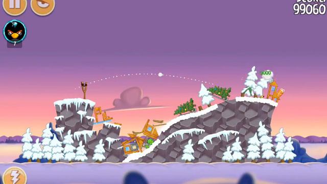ANGRY BIRDS SEASONS-ON FINN ICE LEVEL 1-13 THREE STAR WALTHROUGH смотреть онлайн