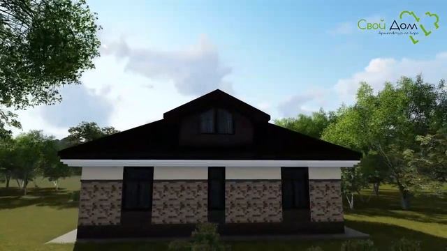 Проект красивого мансардного дома Кольбейн B-188, на 3 спальни, с эркерами смотреть онлайн