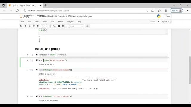 Python Fundamentals:Assigning values to variables , input( ) and print( ) functions