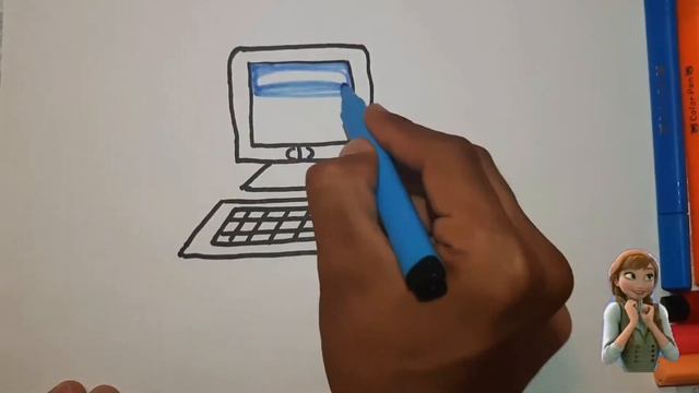 Draw A Computer For Children/Bolalar Uchun Kompyuter Chizish/Рисуем компьютер для детей/Компютер са